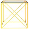 vidaXL Couchtisch Golden 55x55x55 cm Edelstahl und Glas