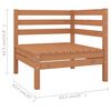 vidaXL 10-tlg. Garten-Lounge-Set Massivholz Kiefer Honigbraun
