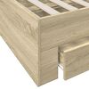 vidaXL Bettgestell mit Schubladen Sonoma-Eiche 100x200cm Holzwerkstoff