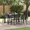 vidaXL Stapelbare Gartenst&uuml;hle 4 Stk. Schwarz Textilene