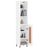 vidaXL Highboard Hochglanz-Wei&szlig; 34,5x34x180 cm Holzwerkstoff