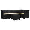 vidaXL 5-Sitzer Gartensofa mit Kissen Rattan-Look PP Anthrazit