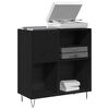 vidaXL Schallplattenschrank Schwarz Eichen-Optik 85 x 38 x 89 cm