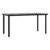 vidaXL 5-tlg. Garten-Essgruppe mit Kissen Schwarz Poly Rattan Glas