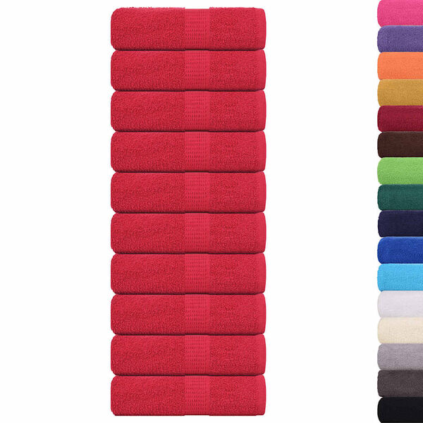 vidaXL Wascht&uuml;cher FROGN 10 Stk. Rot 30x30 cm 360 g/m&sup2;