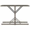 vidaXL 3-tlg. Bistro-Set mit Kissen Grau Poly Rattan