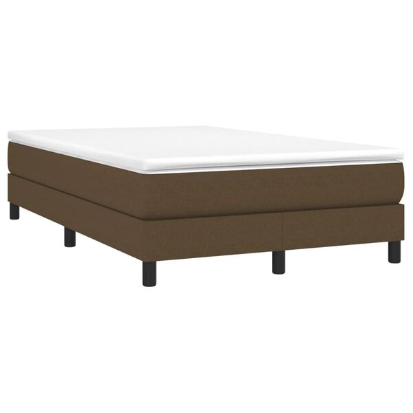 vidaXL Boxspringbettgestell Dunkelbraun 120x200 cm Stoff