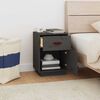 vidaXL Nachttisch Grau 40x34x55 cm Massivholz Kiefer