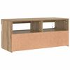 vidaXL TV-Schrank mit LED-Leuchten Artisan-Eiche 90x35x40 cm