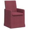 vidaXL Esszimmerst&uuml;hle 2 Stk. Stoff Weinrot 57 x 67 x 95 cm