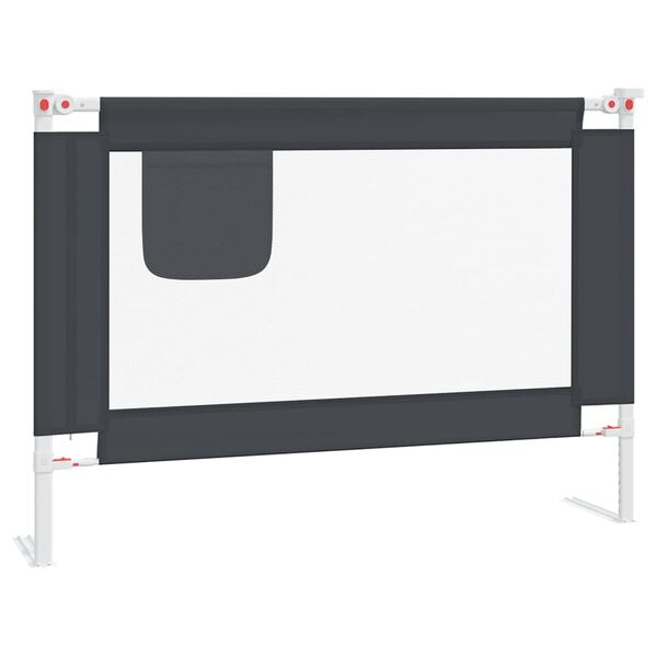 vidaXL Kleinkind-Bettschutzgitter Dunkelgrau 90x25 cm Stoff