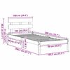 vidaXL Bettgestell mit Kopfteil Wei&szlig; 100 x 200 cm Massivholz Kiefer
