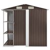vidaXL Gartenhaus mit Regal Braun 205x130x183 cm Eisen