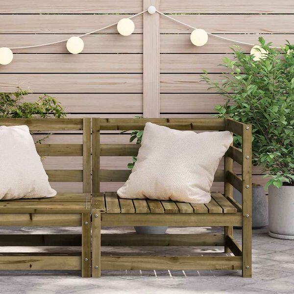 vidaXL Garten-Ecksofa 70x70x67 cm Kiefernholz Impr&auml;gniert