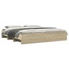 vidaXL Bettgestell ohne Matratze Sonoma-Eiche 200x200 cm Holzwerkstoff