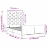 vidaXL Bettgestell mit Kopfteil Dunkelgrau 120 x 200 cm Stoff