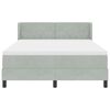 vidaXL Boxspringbett mit Kopfteil Hellgrau 190 x 140 cm Samt