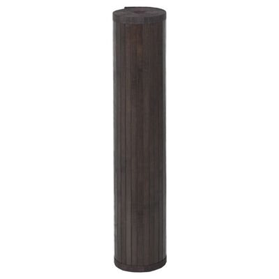 vidaXL Teppich Quadratisch Dunkelbraun 100x100 cm Bambus