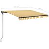 vidaXL Markise Manuell Einziehbar mit LED 350x250 cm Gelb und Wei&szlig;