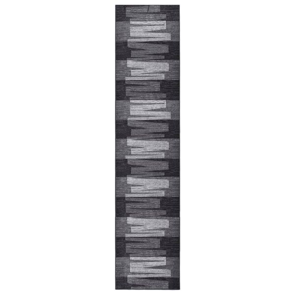 vidaXL Teppichl&auml;ufer Anthrazit 80x350 cm Rutschfest