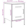 vidaXL Nachttische 2 Stk. Rosa 36x39x50,5 cm Stahl