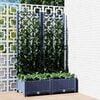 vidaXL Garten-Pflanzgef&auml;&szlig; mit Spalier Blaugrau 80 x 40 x 121,5 cm PP