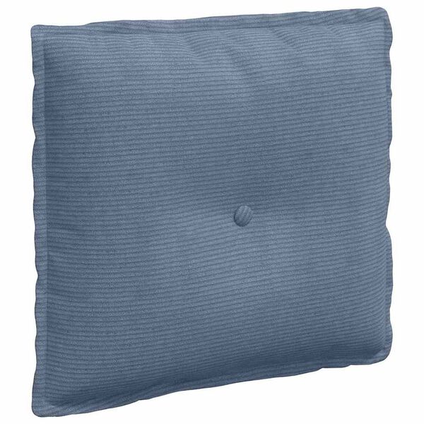 vidaXL R&uuml;ckenkissen Blau 50 x 45 cm Cordstoff