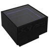 vidaXL Couchtisch Schwarz Eichen-Optik 40 x 40 x 30 cm