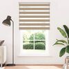vidaXL Doppelrollo Sandbraun 130x200 cm Stoffbreite 125,9 cm Polyester