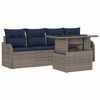 vidaXL Sofa Set 5 stk. Grau Poly-Rattan