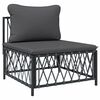 vidaXL 7-tlg. Garten-Lounge-Set mit Kissen Anthrazit Stahl