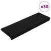 vidaXL Stufenmatten 30 Stk. 65x21x4 cm Schwarz Rechteckiger Rand