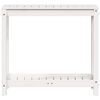 vidaXL Pflanztisch mit Ablage Wei&szlig; 82,5x35x75 cm Massivholz Kiefer
