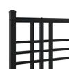 vidaXL Bettgestell mit Kopfteil Metall Schwarz 140x190 cm