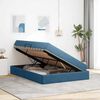 vidaXL Aufbewahrungsbett mit Matratze Dunkelblau 140 x 190 cm Samt