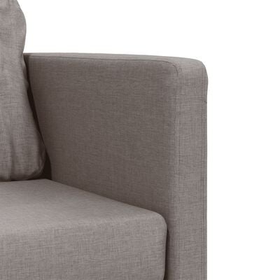 vidaXL Bodensofa mit Schlaffunktion Taupe 112x174x55 cm Stoff