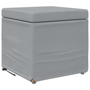 vidaXL Hocker Hellgrau 41 x 41 x 40 cm Stoff und Pressholz