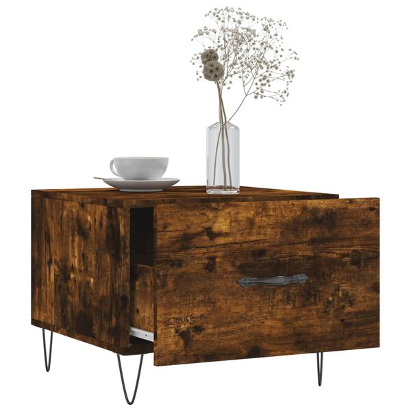vidaXL Couchtische 2 Stk. R&auml;uchereiche 50x50x40 cm Holzwerkstoff