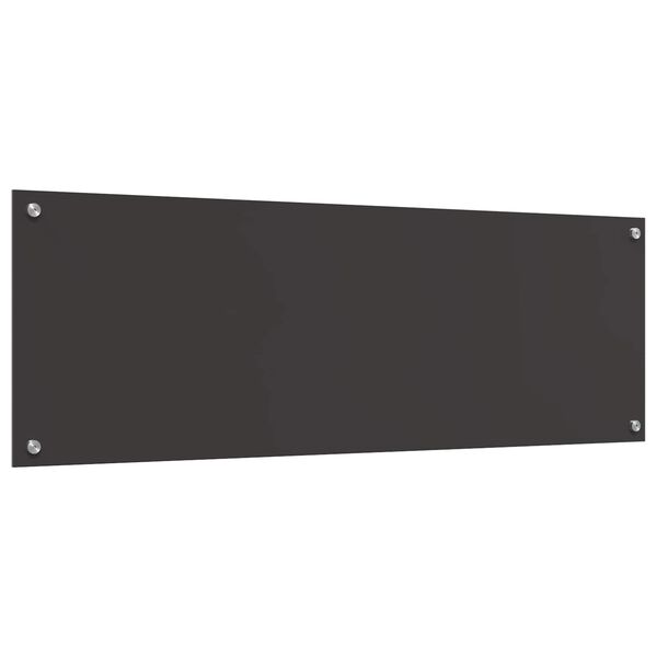 vidaXL K&uuml;chenr&uuml;ckwand Dunkelgrau 120 x 40 cm Geh&auml;rtetes Glas