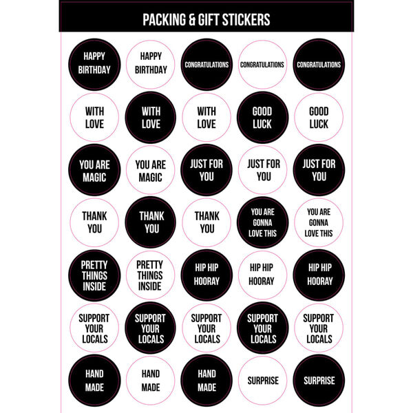 rillprint Geschenk-Aufkleber Sortiment 10 B&ouml;gen x 5 Boxen