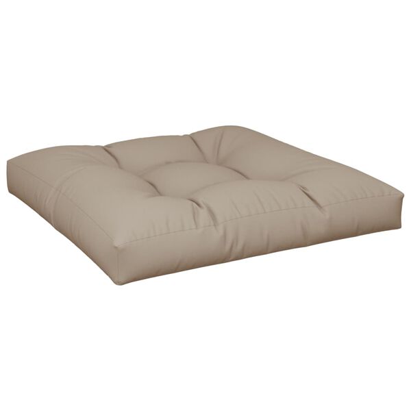 vidaXL Palettenkissen 2-tlg. Taupe Stoff