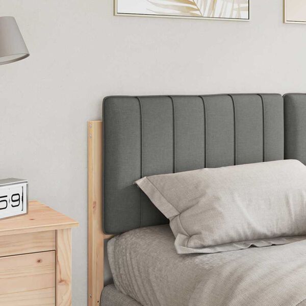vidaXL Gepolstertes Kopfteil mit Kopfteil Braun und Hellgrau 140 cm