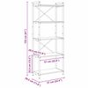 vidaXL B&uuml;cherregal Schwarz Eichen-Optik 60 x 30 x 155 cm Holzwerkstoff
