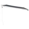 vidaXL Markise Einziehbar Anthrazit 3,5x2,5 m Stoff und Aluminium