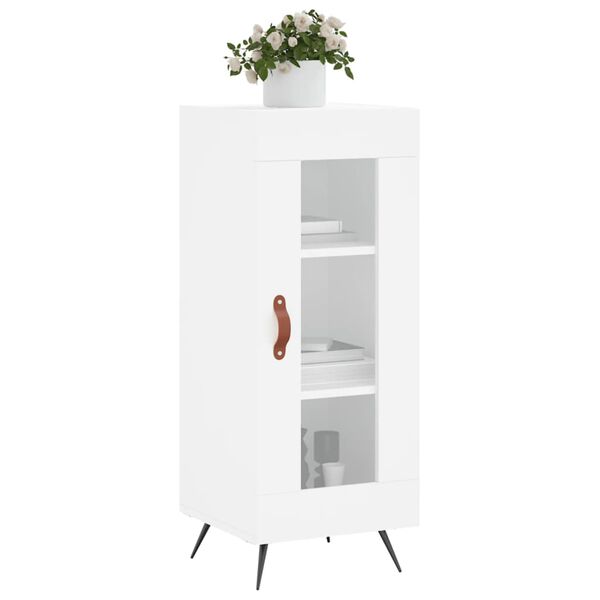 vidaXL Sideboard Hochglanz-Wei&szlig; 34,5x34x90 cm Holzwerkstoff