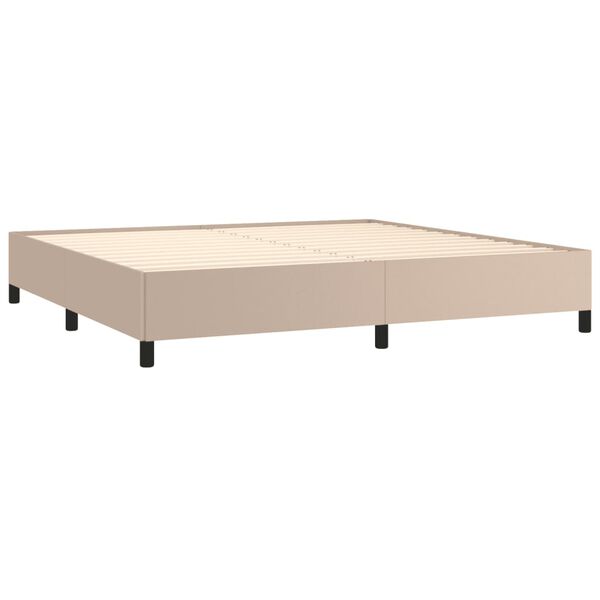 vidaXL Bettgestell Cappuccino-Braun 200x200 cm Kunstleder