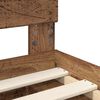 vidaXL Bettrahmen mit Kopfteil Altholz 135 x 190 cm Holzwerkstoff