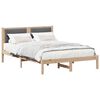 vidaXL Bettgestell mit gepolstertem Kopfteil Dunkelgrau 140 x 190 cm