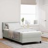 vidaXL Boxspringbett mit Matratze Hellgrau 200 x 90 cm Samt