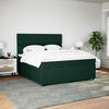 vidaXL Boxspringbett mit Matratze Dunkelgr&uuml;n 180x200 cm Samt
